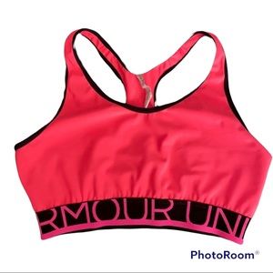 Ladies UNDER ARMOUR Racerback Pink Sports Bra Size M